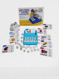 kridan EDUCATINAL GAME 2 IN 1, SPELLING & MATHEMATIC Games for Kids with Flash Cards