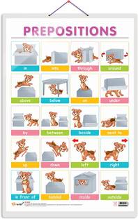 PREPOSITIONS Early Learning Educational Chart for Kids | 20"X30" inch |Non-Tearable and Waterproof | Double Sided Laminated | Perfect for Homeschooling, Kindergarten and Nursery Students Paper Print