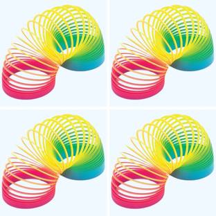 SHIVANGI LIGHTS 4psc spring rings rainbow colour for kids play fun enjoy memories build