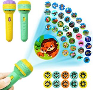 Dreamshop 3 Slides 24 Pattern Projector Flashlight Mini Torch, Kids Projection Torch Toys 8 W 15 cm Tube Light