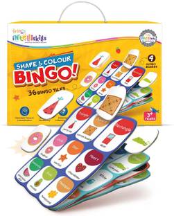 Intelliskills Premium 40 Pcs Shape & Colour Bingo for Kids