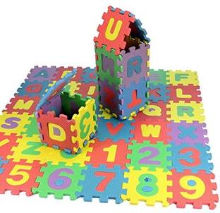 jmv ABC Foam Mat Alphabet Number Puzzle Toys Kids Games 3+ Age Above Year Baby
