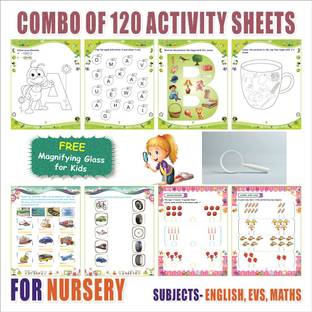 EDITONE Nursery Activity Sheets (120 Pages)|Learning & Creativity|Magnifying For Kids