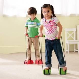 Plutofit Stepping Stone Walking Stilts Balance Training Toy River stone with Handles