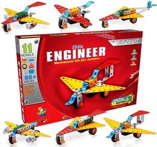 SHIPEASE Little Engineer Air Craft Mechanical Kit Kids Building Blocks Construction Toys