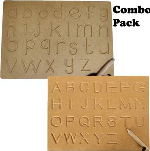 SHALAFI Uppercase and Lowercase,Alphabets Tracing Board Learning Writing Practice Slates