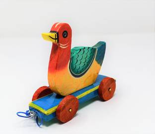 A And A Kreative Wooden Pull Along Duck Toy