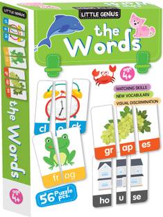 HELLO FRIEND Little Genius The Words- Play and Learn First Words with 56 Puzzle Pieces