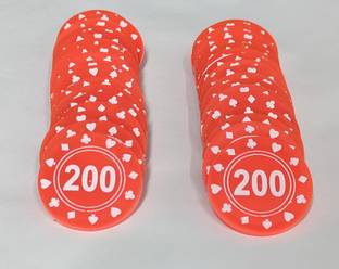 MOREL 200 RS PLASTIC CURRENCY TOKEN COINS COUNTERS CHIPS POKER PLAYING DENOMINATION