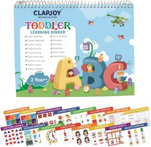 Clapjoy Velcro Level 2 Preschool Learning Montessori Busy Book for kids