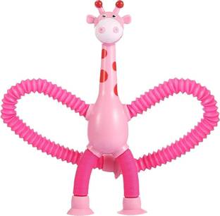 Wembley Telescopic Suction Cup Giraffe Toy LED Shape Changing Fidget Toys - Pack of 1