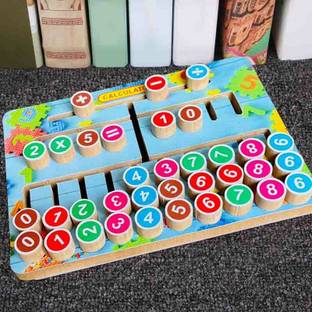 SHALAFI Math Calculator Board Mathematical Number Calculation Game Maze Toys Kids Puzzle