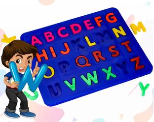 BOZICA DYE Educational Learning Creative A TO Z ABCD Alphabet Puzzle with knob.