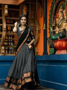 PAVITRAA SAREES Solid Semi Stitched Lehenga Choli