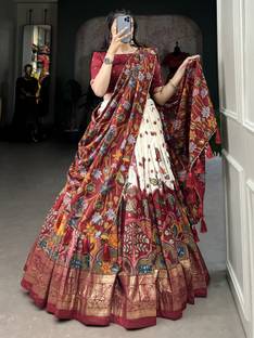 3Buddy Fashion Printed Semi Stitched Lehenga Choli