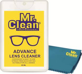 MCP Mr. Clean Lens Cleaner (20ml) with 1 Microfiber Cloth for Eyeglasses, Sunglasses  Lens Cleaner