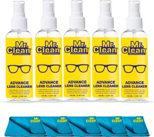 MCP Lens & Screen Cleaner Spray Kit – Pack of 5 (100ml + Cloth) | Streak-Free Shine  Lens Cleaner
