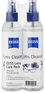 ZEISS Lens Care Pack Two 8 oz Bottles of Lens Cleaner, Two Microfiber Cleaning Cloths  Lens Cleaner