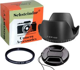 Schsteindar ( 3pcs COMBO Kit For 58mm Lens ) 58MM Reversible Hood + cap and UV filter  Lens Hood
