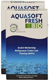 AQUASOFT Fresh Bio, Soft contact lens solution (Pack of 2) multi purpose