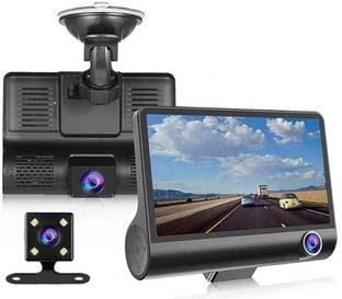 DRUMSTONE 1080p 3- Car Dash Cam | Front, Rear & Inside Cameras Standard Zoom  Lens