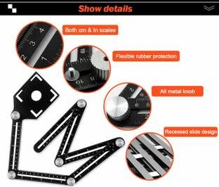 Flemingo Enterprise Tiles Hole Maker Six Side Ruler Floor Measuring Marking Gauge