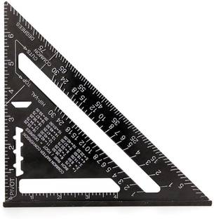NIKTION 7 Inch Rafter Square Triangle Ruler Angle Ruler Aluminum Alloy Double Scale Carpenter Triangle Square Measurement Tool for Woodworking and Carpentry Non-magnetic Engineer's Precision Level