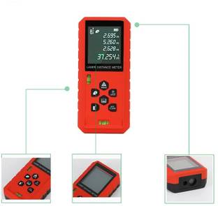RCSP Laser Distance Meter Digital Measuring Device for Home, Urban Road Planning, Construction site and Industrial Point Range 40meter HT-40 Non-magnetic Engineer's Precision Level