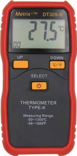 metrixplus DT305S Digital Thermometer with K-type thermocouple measuring range upto 250°C DT305S Digital Thermometer with K-type thermocouple measuring range upto 250°C Non-magnetic Electronic Level