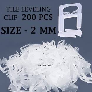 GETANYWAY Tile Levelling Spacer Clips 2 MM Clip only 200pcs For Both Floor & Walls Tiles Non-magnetic Post Level