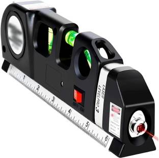Hukimoyo Laser Leveler Tool Multipurpose Level Laser Measuring Tape with Ruler, 3 Mode Laser with Bubbles Vertical Horizontal Multifunction Leveler Tool Non-magnetic Line Level