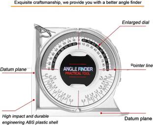 uptodatetools Angle Finder Inclinometer Protractor Magnetic Angle Finder Angle Measuring Tool Meter Slope Locator Angle Measurement Engineering Clinometer Angle Meter Gauge Magnetic Inclinometer Level