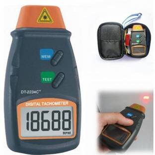 True Sense Digital LCD Laser Non Contact Photo Tachometer DT-2234C+ RPM Measurer Non Magnetic With 2.5~99999 RPM Rating Tachometer Testing Gauge Speed Meter Tester + Carry Box + Reflective Tape Photoelectric Speedometer High Quality Digital Laser Tachometer, Speed Tester , Tachometer Black , Tachometer Digital , Tachometer Meter , Tachometer High Quality Digital Laser Tachometer DT-2234C+ Non-magnetic Engineer's Precision Level