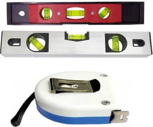 Gadariya King 12&9 inch carpenter level& 3 Meter Measurement Tape Pack 3 Magnetic Torpedo Level