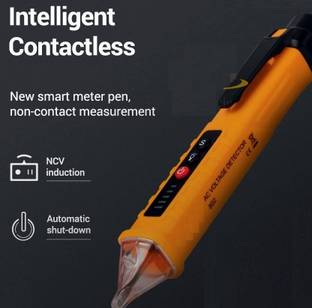 GoodsBazaar Non-Contact Dual Voltage Tester Adjustable Sensitivity 12-1000V/48V-1000V AC Voltage Detector with LED Flashlight, Alarm Mode, Live/Null Wire Judgment 12-1000V AC / 48-1000V AC Adjustable Sensitivity with Dual Range AC-IV Voltage Tester Detector Voltage Tester Electrical Line Testing Screwdriver Voltage Alert Pen Non-Contact Electric Voltage Power Detector Electrical Testing Pen Tester Induction Test Pencil LED Continuity Tester Electric Meter Fault Finder Tester for All Wire, Power Cables, Electrical & Electronic Circuits and Identify Installed Lines Electric Tester Lineman Testing Pen Electrician Screwdriver Multi-Purpose Electricity Current Voltage Tester Digital Electrical Line Tester Digital Voltage Tester Digital Multimeter