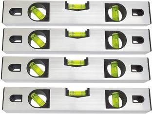 Gadariya King 4 Pcs 12 inch water level Indicator aluminium scale/Magnetic Carpenter's Magnetic Carpenter's Level