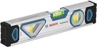 BOSCH Professional 25 cm Durable Aluminum Frame Magnetic Spirit Level Precision Tool with Easy-to-Read Markings from Multiple Positions Magnetic Line Level