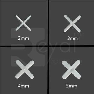 Reyal Plastic 2mm Tile Spacers for Floor tiles and Wall tiles Pack of 100 Pcs Tile Leveling System for Home Office Non-magnetic Engineer's Precision Level