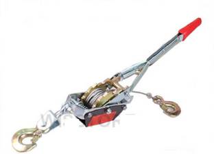 uptodatetools HAND WINCH POWER PULLER 2 HOOKS 1 TON HOIST HOISTING RATCHET CABLE TRAILER Lever Tool