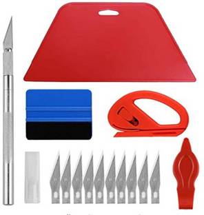 HASTHIP Wallpaper Scraper Tool Kit All Purpose Car Wrap Scraper Kit Tint Glass Film