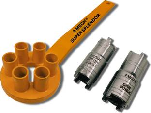 4MECH 6 Pin-Heavy-Super+2 Clutch Nut, Multivehicle, Clutch Holder Set Single Sided Combination Wrench