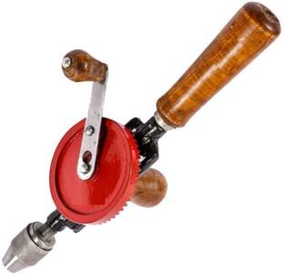 EmmEmm Manual Hand Drill, ¼ inch Capacity Manual Drill with Finely Cast Steel Lever Tool