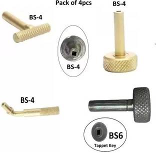 ARQEST 4Pieces BS4 & BS6 Multi-Vehicle Tappet Adjust Setting Key Tools for Motorbike d1 Lever Tool