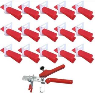 NEWHANDTOOLS Premium Quality Tile Leveling System 100 Wedge and 200 Clips 3mm With Spacers Lever Tool