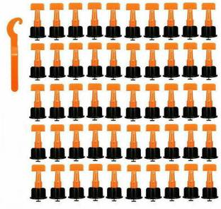 AS TOOL CENTER 50Pcs Tile Leveling System Kit Reusable Floor Positioning T-lock Spacer Tool Lever Tool