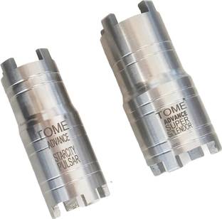 TOM ORIGINAL MULTIBIKES CLUTCH NUT SET (1 x SUPER SPLENDOR, 1 x PULSER / STAR CITY) SPANNER HARDNED AND TEMPERED MADE ON CNC MACHINE Lever Tool