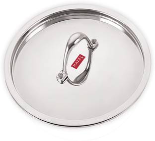 HAZEL Stainless Steel Plain Lid With Handle, 24 cm 9.44 inch Lid, Pack of 1