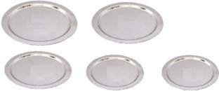 MASSEY Stainless Steel Tope Lid, Set of 4 (SIZE 9-13) 6.5 inch, 7 inch 7.5 inch, 8 inch & 9 inch Lid Set (Stainless Steel) 6.5 inch, 7 inch, 7.5 inch, 8 inch, 9 inch Lid Set, Pack of 5