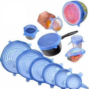 KASHUJ Silicone Reusable Dishwasher Microwave and Freezer Safe Lids 10 inch Lid Set