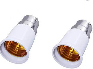 HomesElite B22 to E27 Base Socket Lamp Holder Plastic Light Socket